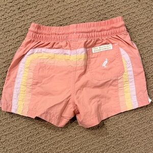 The Beaufort Bonnet Company Pink and Yellow Kids Swim Trunks